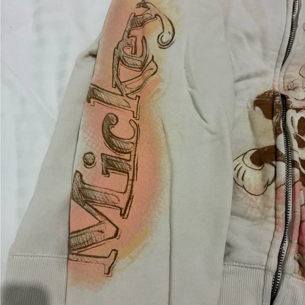 Disney Cream Hoodie with Mickey Mouse Design - Picture 5 of 6